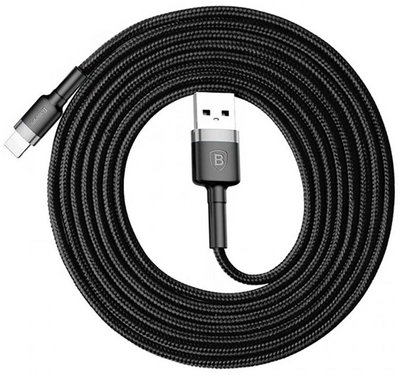 Baseus Cafule Cable USB for IP 1.5A 2m Gray Black F_139553 фото