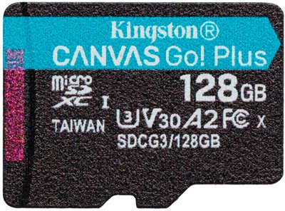 Kingston microSDHC/SDXC Canvas Go Plus 170R A2 U3 V30 Single Pack 128Gb F_119824 фото