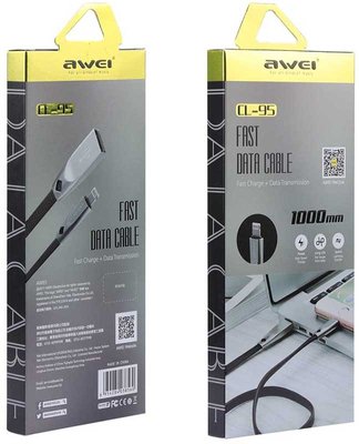 AWEI CL-95 Lightning cable 1m White F_87208 фото