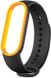 UWatch Double Color Replacement Silicone Band For Xiaomi Mi Band 5/6/7 Black/Yellow Line F_126643 фото 1