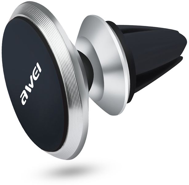 AWEI X5 Air Vent Magnet 360 Degree Rotate Car Mount Holder Silver F_86261 фото
