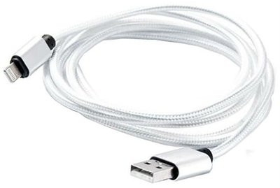Dengos NTK-M-DL Round Lightning Cable 2.0 Cable1.5m White F_133357 фото