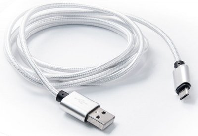 Dengos NTK-M-DL Round Micro USB-USB 2.0 Cable 1.5m White F_132073 фото