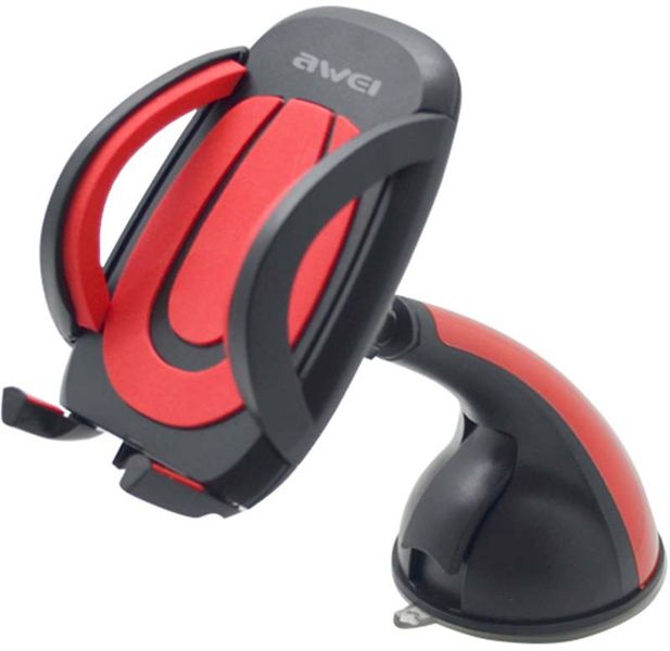 AWEI X7 Car Mobile Holder With Suction Cup Black/Red F_86267 фото