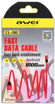 AWEI CL-98 Micro cable 1m Red F_92046 фото