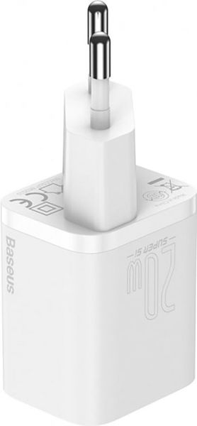 Baseus Super Si Quick Charger USB-C 20W Sets EU White F_138629 фото