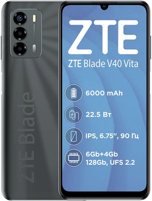 ZTE Blade V40 Vita 6/128GB Black F_140368 фото