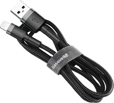 Baseus Cafule Cable Special Edition USB For iP Lighting 2m Grey Black F_142842 фото