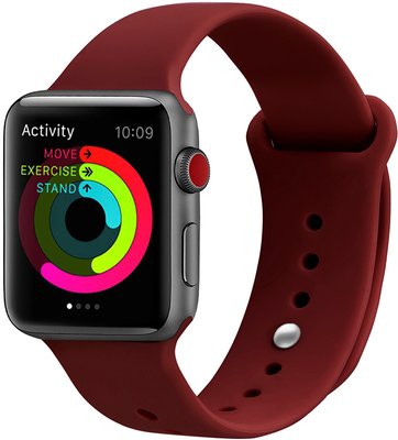 UWatch Silicone Strap for Apple Watch 38/40 mm Wine Red F_101385 фото