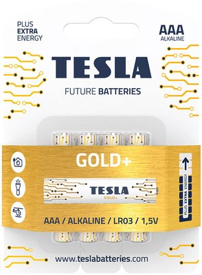 TESLA Batteries GOLD+ AAA LR03 Blister 4 шт. F_130636 фото