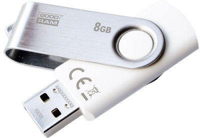Goodram UTS-2 Twister USB 2.0 8Gb White F_54729 фото