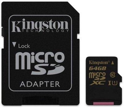 Kingston microSDHC/SDXC UHS-I Class 10 Canvas Select Plus SD адаптер 64Gb F_113537 фото
