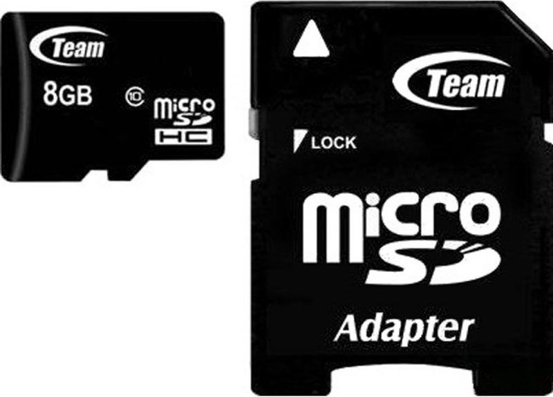Team microSDHC class10 SD adapter 8Gb F_23606 фото