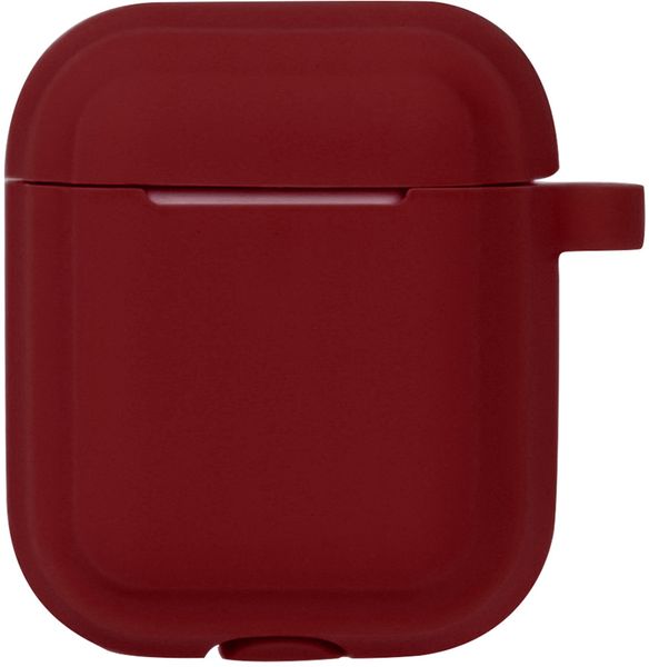TOTO Plain Cover With Stripe Style Case AirPods Wine Red F_101761 фото