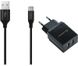 Florence 2USB 2A + Type-C cable Black (FL-1021-KT) F_132476 фото 1