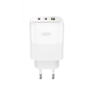 XO L139 65W GaN nitride (1USB-A 45W+2USB-C 65W) fast charging White 144720 фото