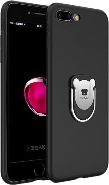 SHENGO Soft-touch holder TPU Case iPhone 8 Black 54288 фото