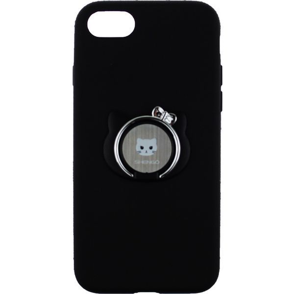 SHENGO Soft-touch holder TPU Case iPhone 8 Black 54288 фото