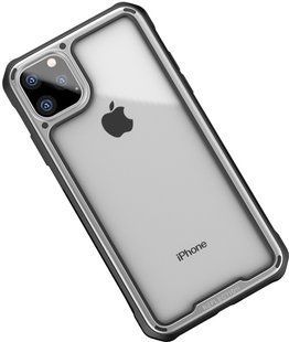 Ipaky Mufull Series TPU+PC Case Apple iPhone 11 Pro Silver 104455 фото
