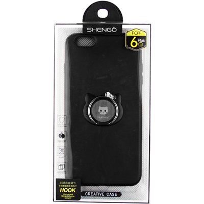 SHENGO Soft-touch holder TPU Case iPhone 6 Plus/6S Plus Black F_54282 фото