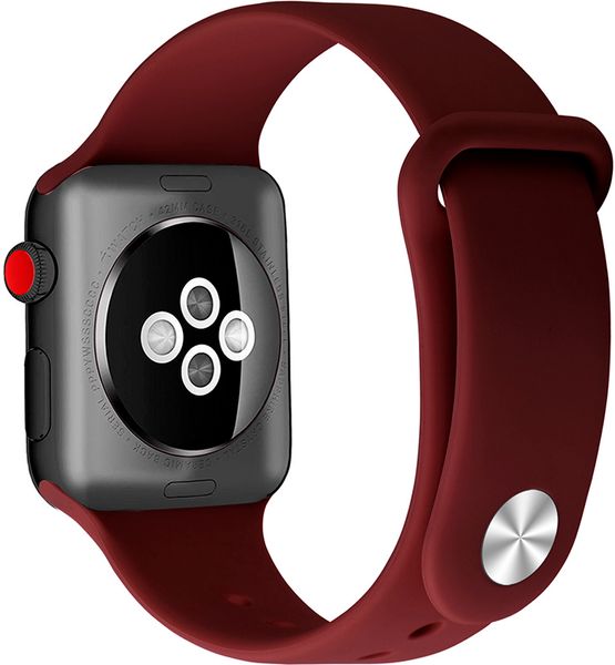 UWatch Silicone Strap for Apple Watch 38/40 mm Wine Red 101385 фото