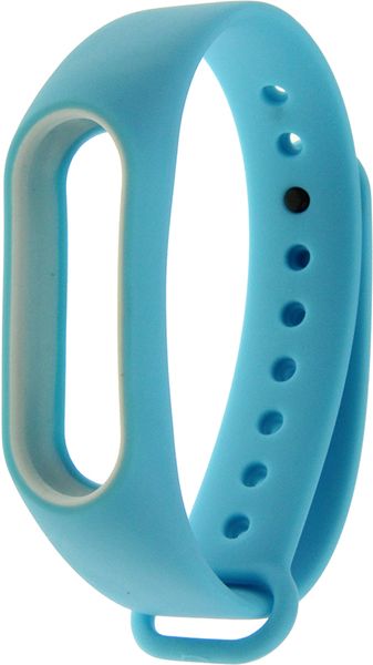 UWatch Double Color Replacement Silicone Band For Xiaomi Mi Band 2 Blue/White Line 76992 фото