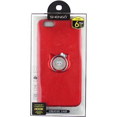 SHENGO Soft-touch holder TPU Case iPhone 6 Plus/6S Plus Red F_54283 фото