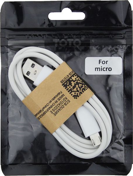 TOTO TKH-56 USB cable microUSB 0.8m White 52576 фото