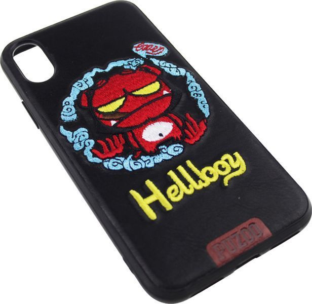 PUZOO TPU+TPU with stitchwork craft Star show iPhone X Black Hellboy 57797 фото