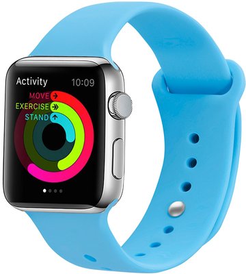 UWatch Silicone Strap for Apple Watch 42/44 mm Blue 101393 фото
