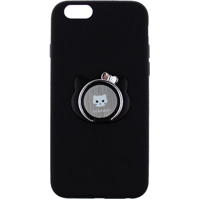 SHENGO Soft-touch holder TPU Case iPhone 6/6S Black F_54279 фото