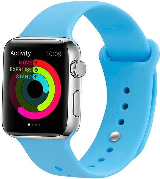 UWatch Silicone Strap for Apple Watch 42/44 mm Blue 101393 фото