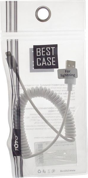 TOTO TKR-52 Spring wire USB cable Lightning 1,2m White 42856 фото