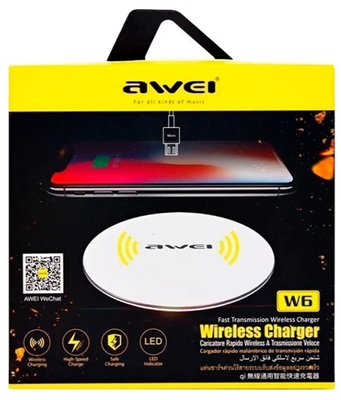 AWEI W6 Wireless charger White F_87222 фото