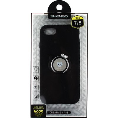 SHENGO Soft-touch holder TPU Case iPhone 7 Black F_54284 фото