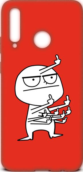 TOTO Cartoon Soft Silicone TPU Case Huawei P Smart+ 2019 FK9 Red F_96953 фото