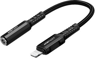 ACEFAST C1-05 Lightning to 3.5mm aluminum alloy headphones adapter cable Black 145014 фото