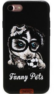 Remax Funny Pets Series Case Apple iPhone 7 Black 62104 фото