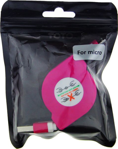 TOTO TKX-66 Flat USB cable microUSB 1m Lilac 57473 фото
