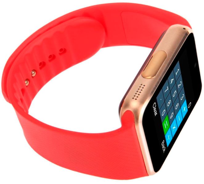 UWatch Smart GT08 Gold/Red 47464 фото