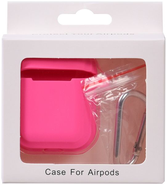 TOTO Plain Cover With Stripe Style Case AirPods Rose Red 101762 фото