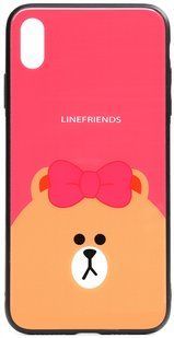 TOTO Cartoon Print Glass Case Apple iPhone X/XS Line friends Brown 93354 фото