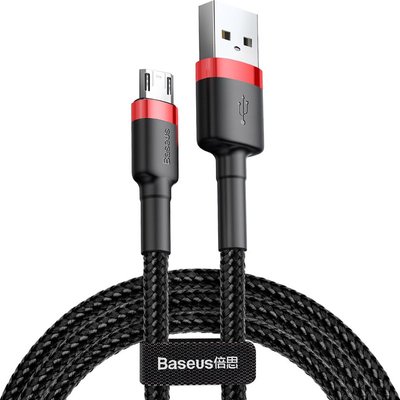 Baseus Cafule Cable USB For Micro 2.4A 1m Red Black F_136719 фото