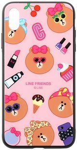 TOTO Cartoon Print Glass Case Apple iPhone X/XS Line friends Linc 93390 фото