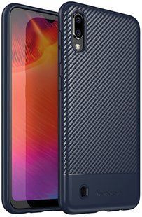 Ipaky Carbon Fiber Series/TPU Case With Carbon Fiber Samsung Galaxy M10 Blue 98957 фото