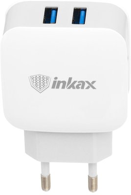 INKAX CD-35 Travel charger 2USB 2.1A White F_72215 фото