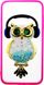 TOTO TPU Stones Case IPhone 7 Plus /8 Plus Owl in Headphones Green F_56754 фото 2