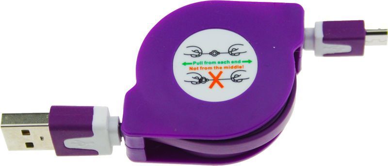 TOTO TKX-66 Flat USB cable microUSB 1m Purple 57476 фото
