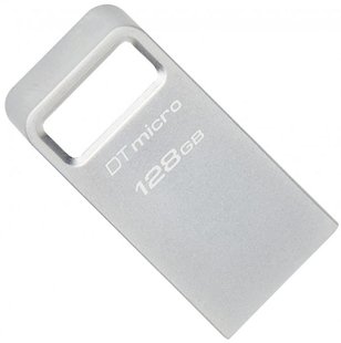 Kingston USB 3.2 DT Micro Metal 200Mb/s 128GB Silver 139737 фото