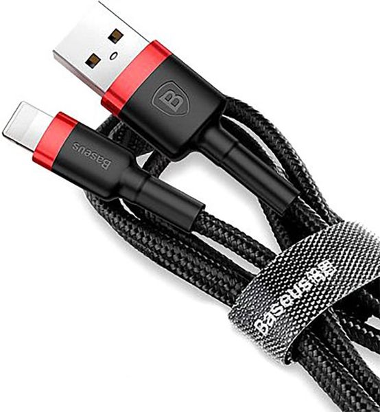 Baseus Cafule Cable Lightning 1m 2.4A Red Black F_139381 фото